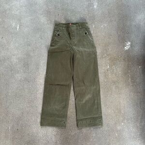 Spanx Stretch Twill Cropped Pant in Sage Green Size XS Wide Leg Cropped Denim